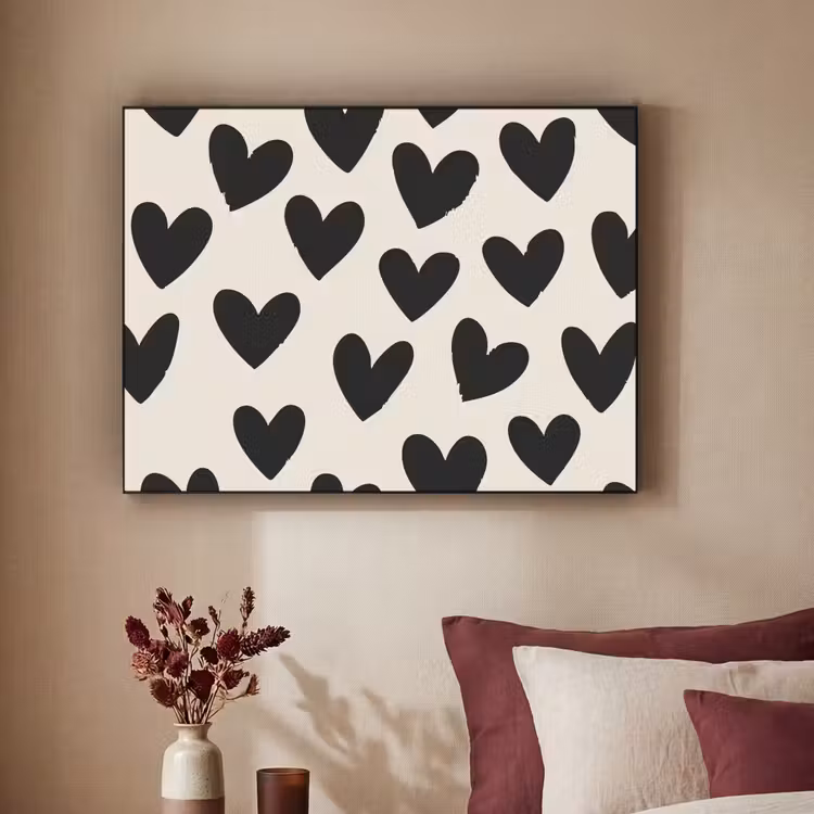 Art Frame - Hartjes - Zwart - Beige — 3