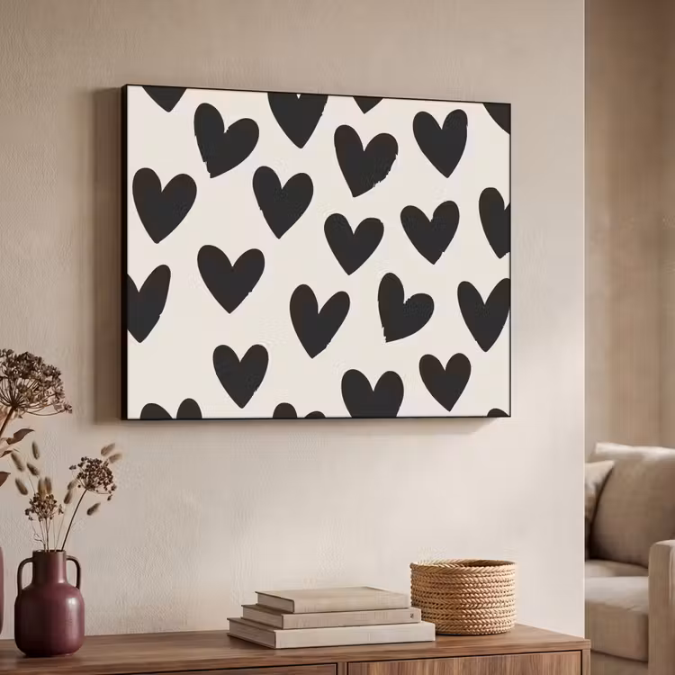 Art Frame - Hartjes - Zwart - Beige — 7