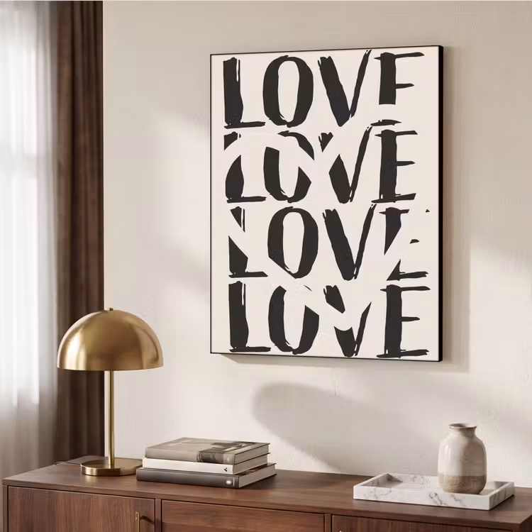 Art Frame - Love - Hart - Beige — 9