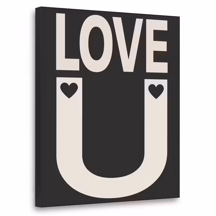 Art Frame - Love - Zwart - Minimalistisch — 1