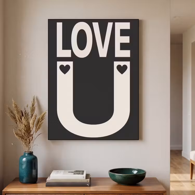 Art Frame - Love - Zwart - Minimalistisch — 3