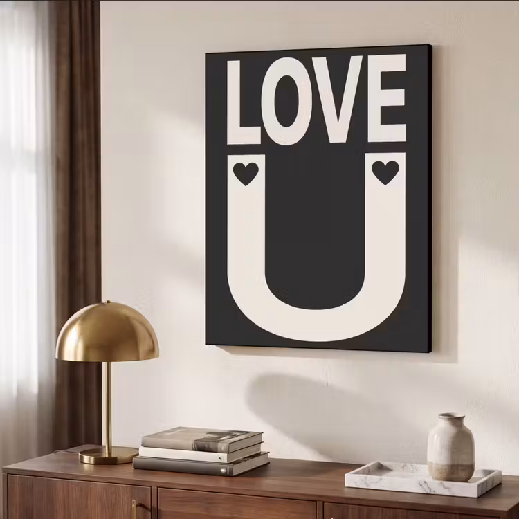 Art Frame - Love - Zwart - Minimalistisch — 9