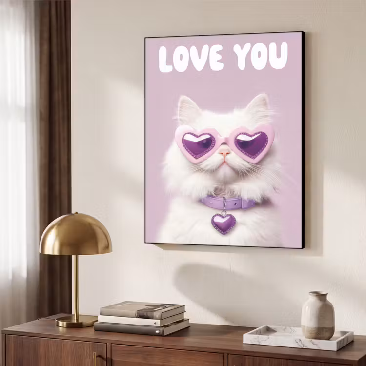 Art Frame - Kat - Love - Paars - Valentijn — 10