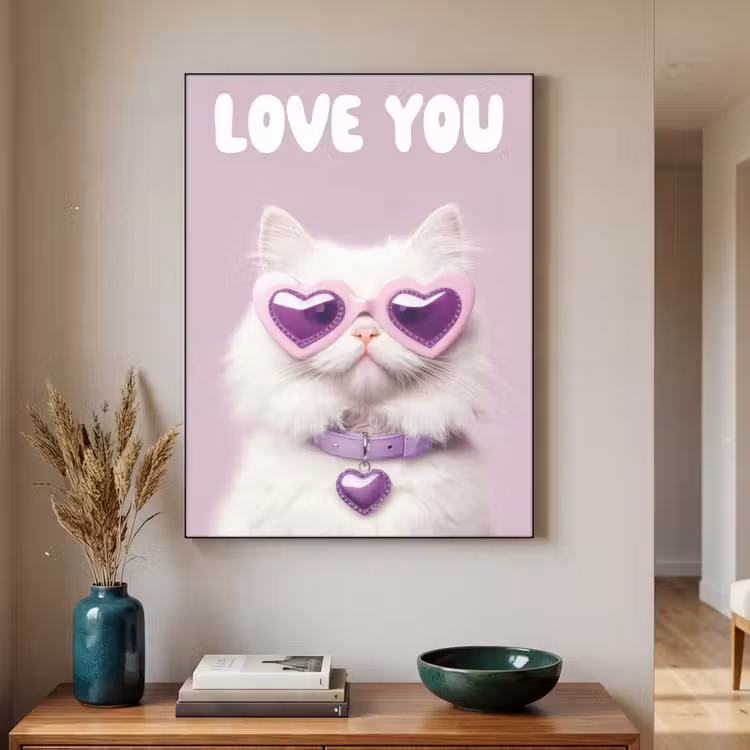 Art Frame - Kat - Love - Paars - Valentijn — 3