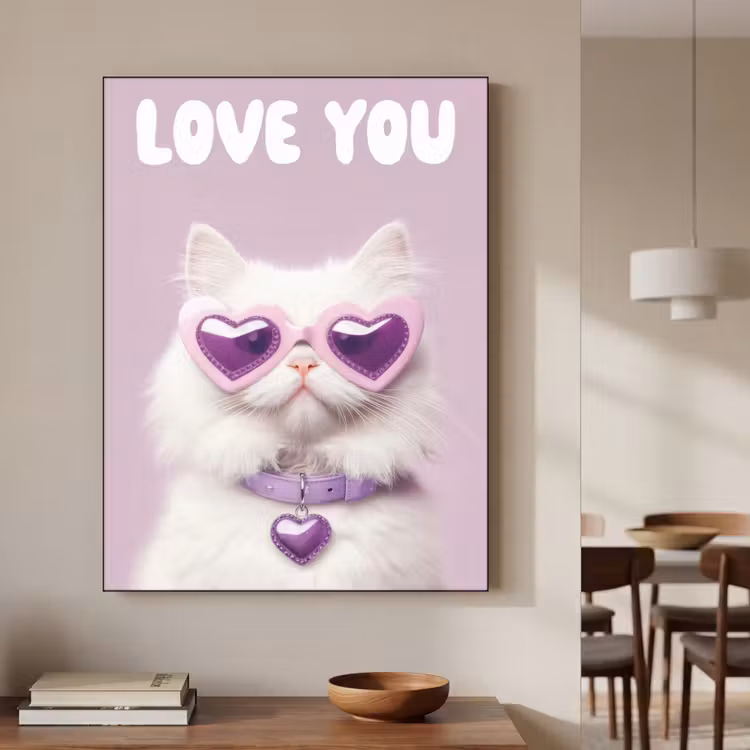 Art Frame - Kat - Love - Paars - Valentijn — 6