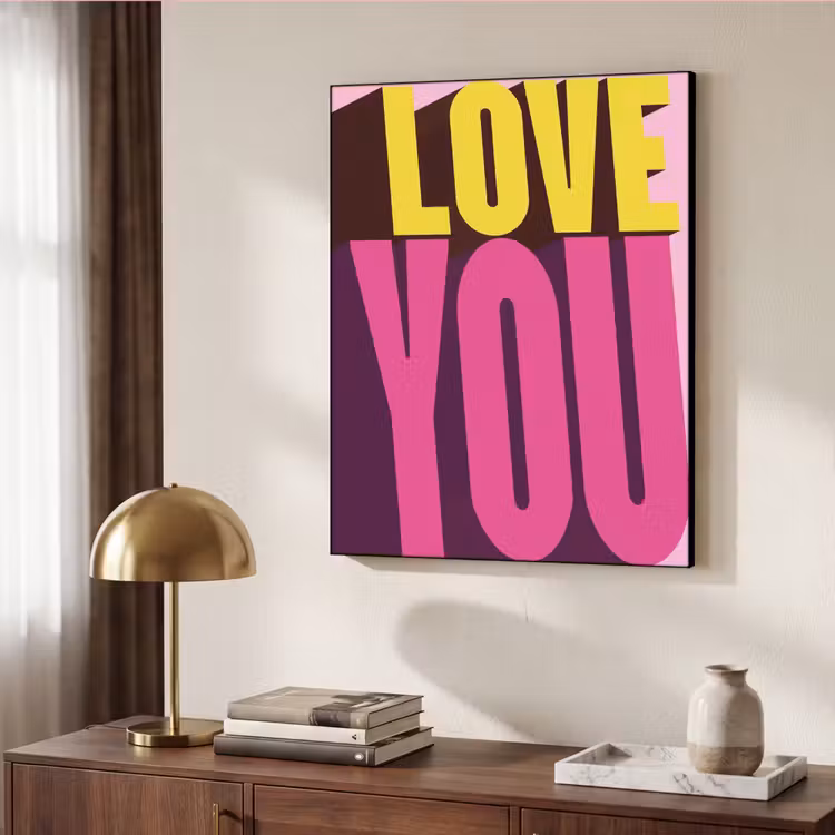 Art Frame - Love - Tekst - Roze - Valentijn — 10