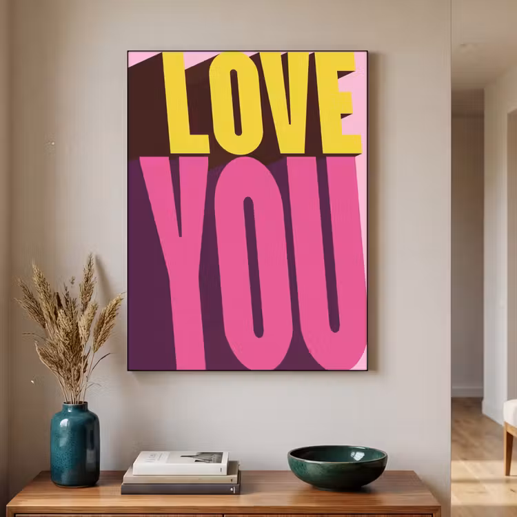 Art Frame - Love - Tekst - Roze - Valentijn — 4