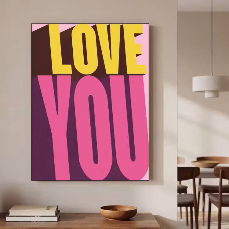Art Frame - Love - Tekst - Roze - Valentijn — 7