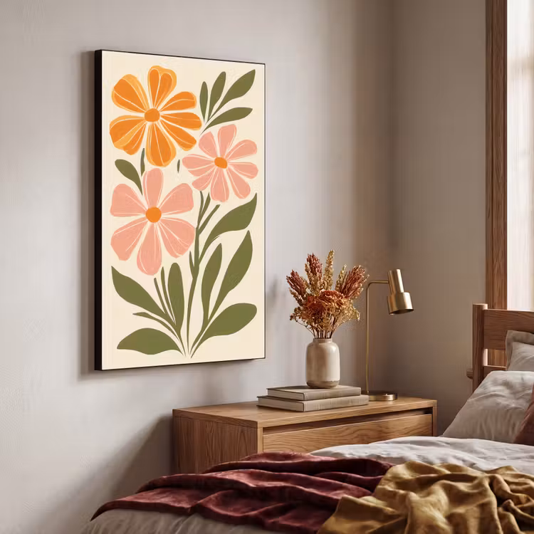 Art Frame - Minimalistisch - Bloemen - Bladeren - Roze — 7