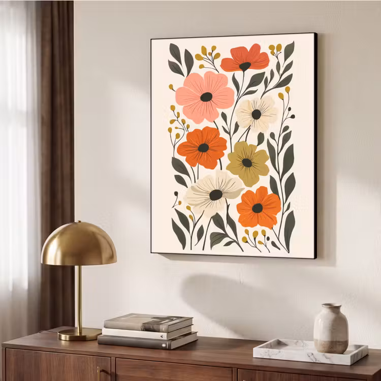 Art Frame - Veldbloemen - Stengels - Blaadjes - Groen — 9