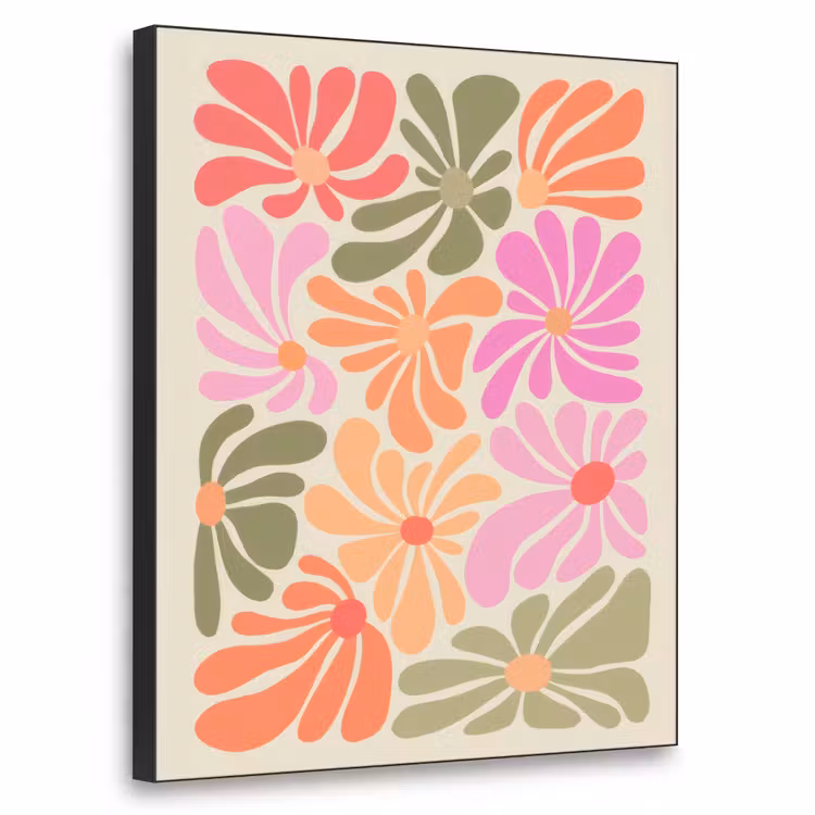 Art Frame - Bloemvormen - Retro - Kleurrijk — 1