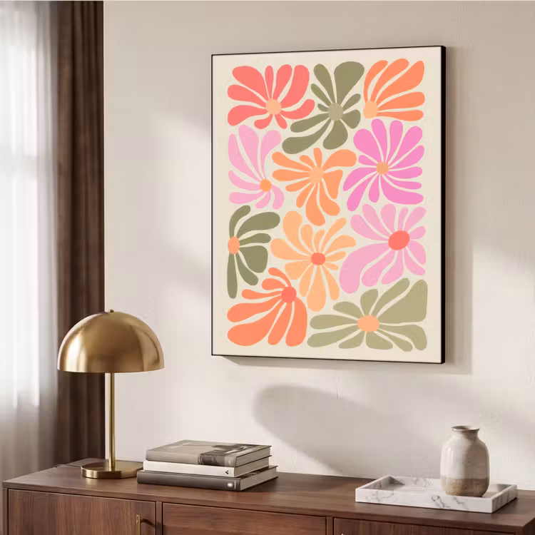 Art Frame - Bloemvormen - Retro - Kleurrijk — 10