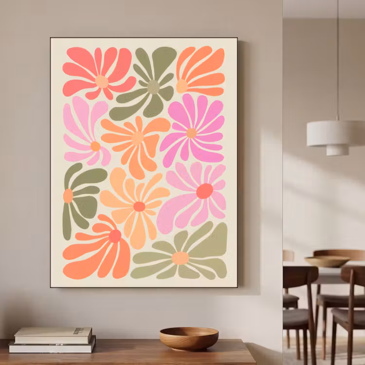 Art Frame - Bloemvormen - Retro - Kleurrijk — 7