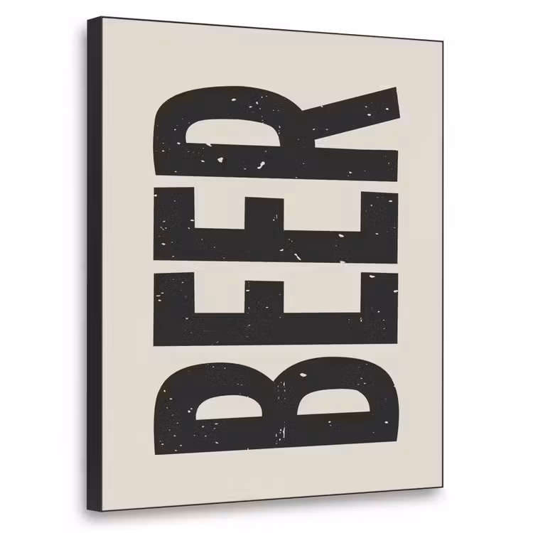 Art Frame - Beer - Vintage - Zwart - Beige — 1