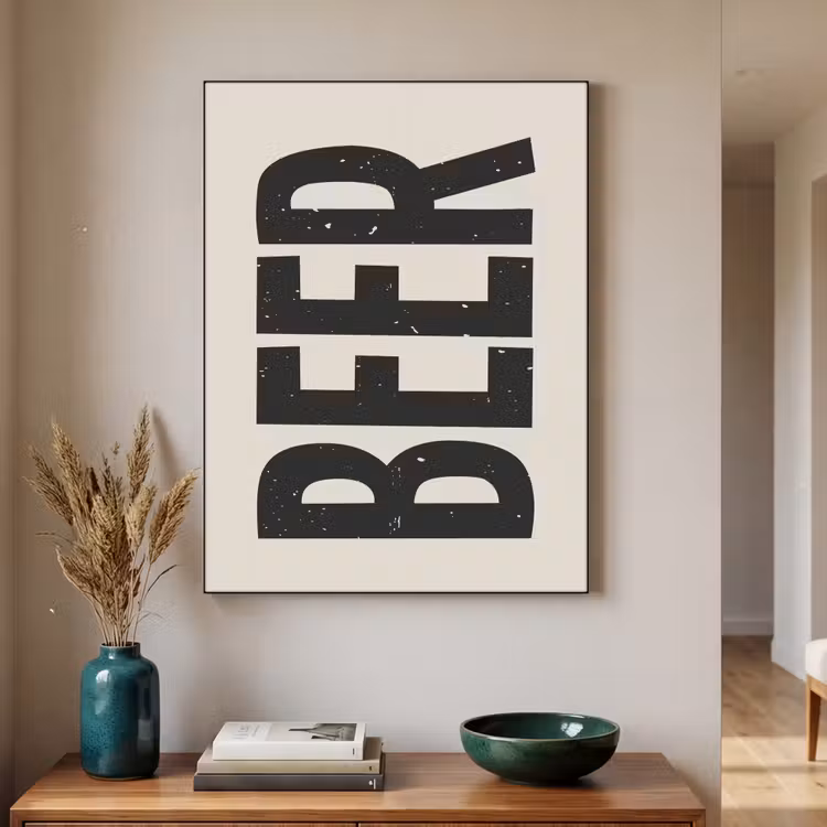 Art Frame - Beer - Vintage - Zwart - Beige — 3
