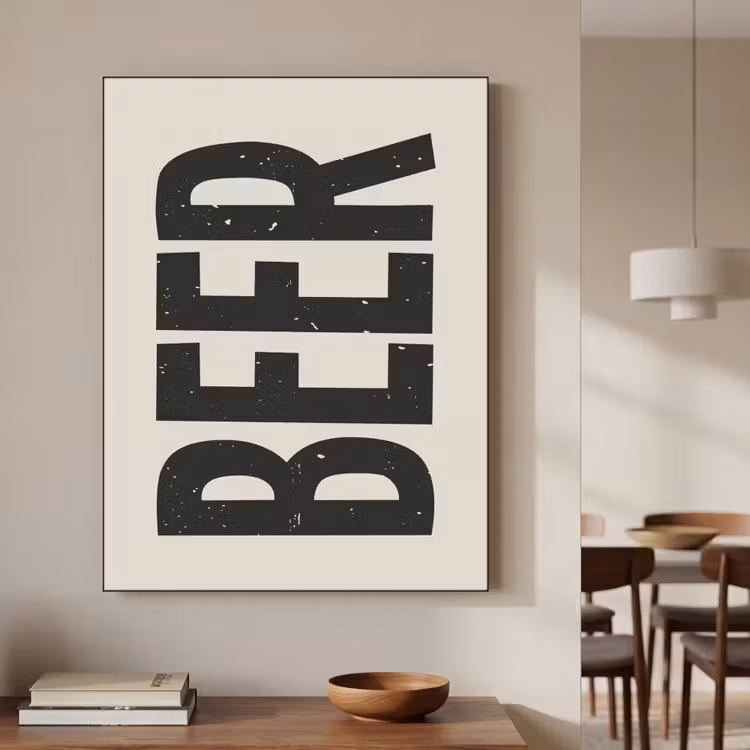 Art Frame - Beer - Vintage - Zwart - Beige — 7