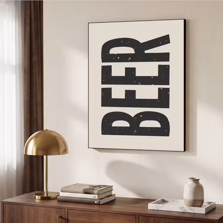 Art Frame - Beer - Vintage - Zwart - Beige — 9