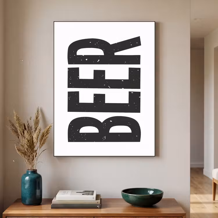 Art Frame - Bier - Japandi - Decoratie - Zwart — 4