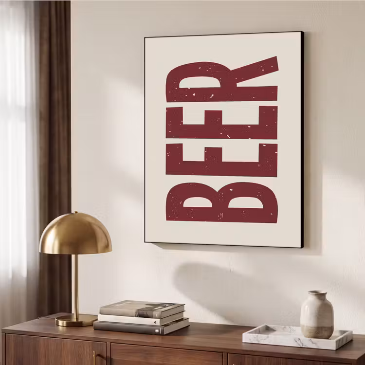 Art Frame - Japandi - Beer - Red - Retro — 10