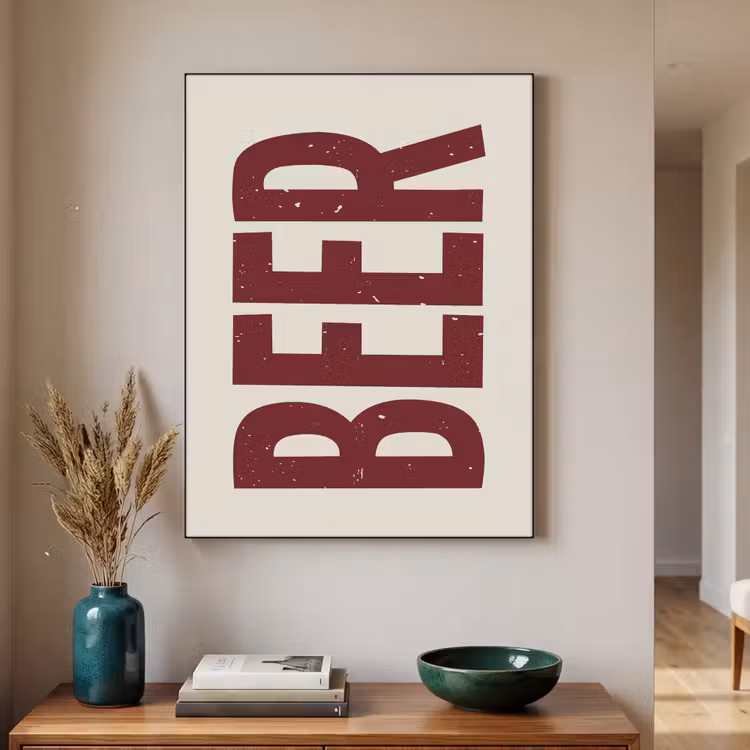 Art Frame - Japandi - Beer - Red - Retro — 3
