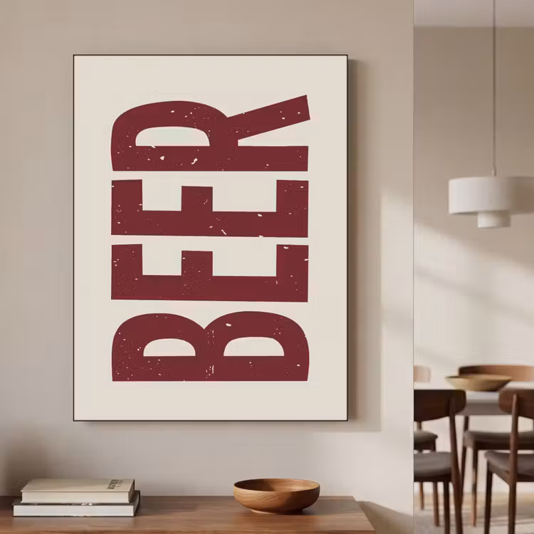 Art Frame - Japandi - Beer - Red - Retro — 6