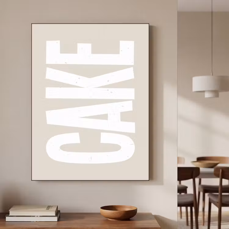Art Frame - Cake - Woord - Japandi - Wit — 7
