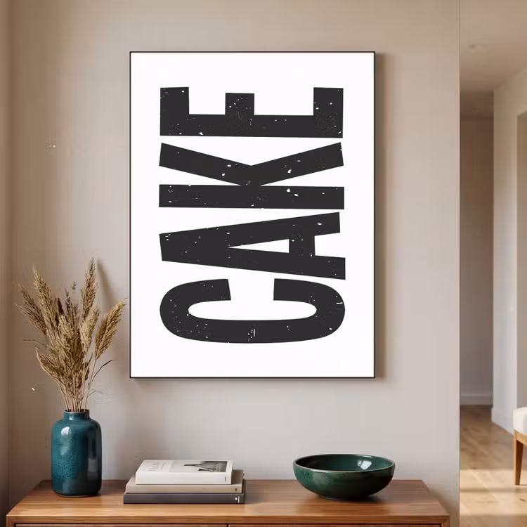Art Frame - Zwart - Cake - Eten - Decoratie — 3