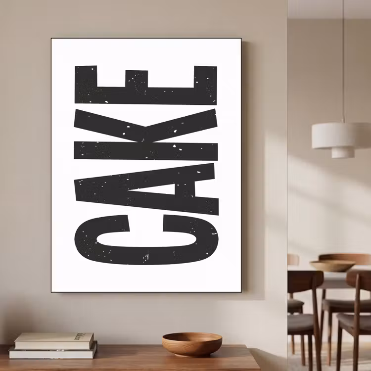 Art Frame - Zwart - Cake - Eten - Decoratie — 7