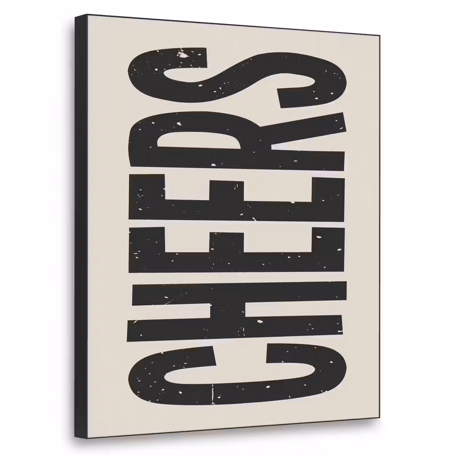 Art Frame - Cheers - Japandi - Zwart - Letters — 1