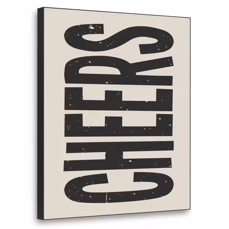 Art Frame - Cheers - Japandi - Zwart - Letters — 1