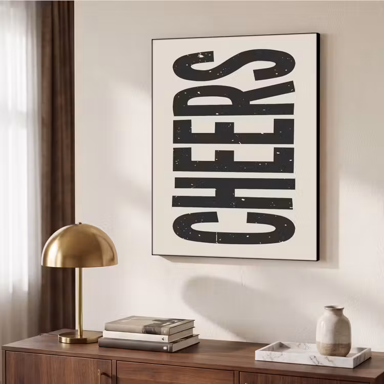 Art Frame - Cheers - Japandi - Zwart - Letters — 9