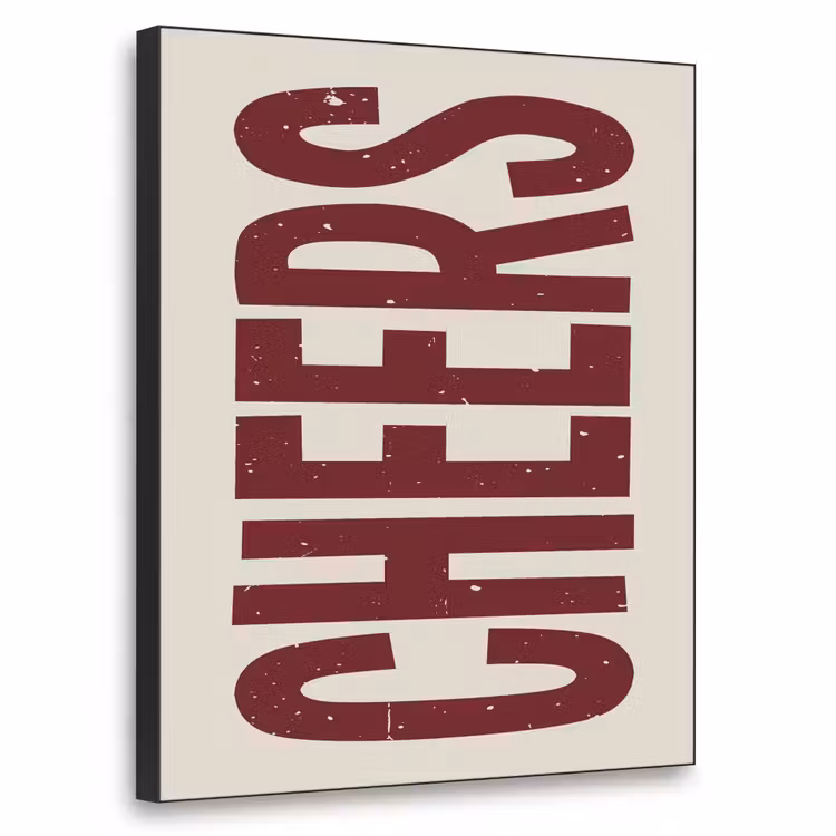 Art Frame - Red - Cheers - Decoratie - Beige — 1