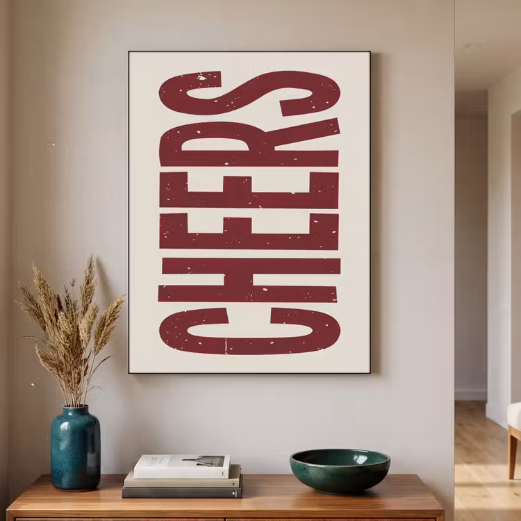 Art Frame - Red - Cheers - Decoratie - Beige — 4