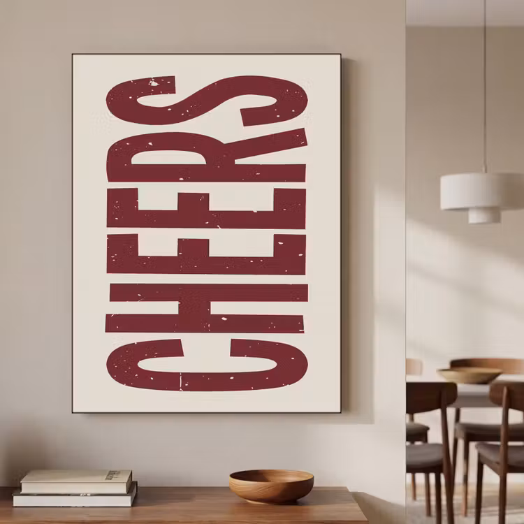 Art Frame - Red - Cheers - Decoratie - Beige — 6