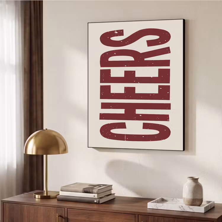 Art Frame - Red - Cheers - Decoratie - Beige — 9