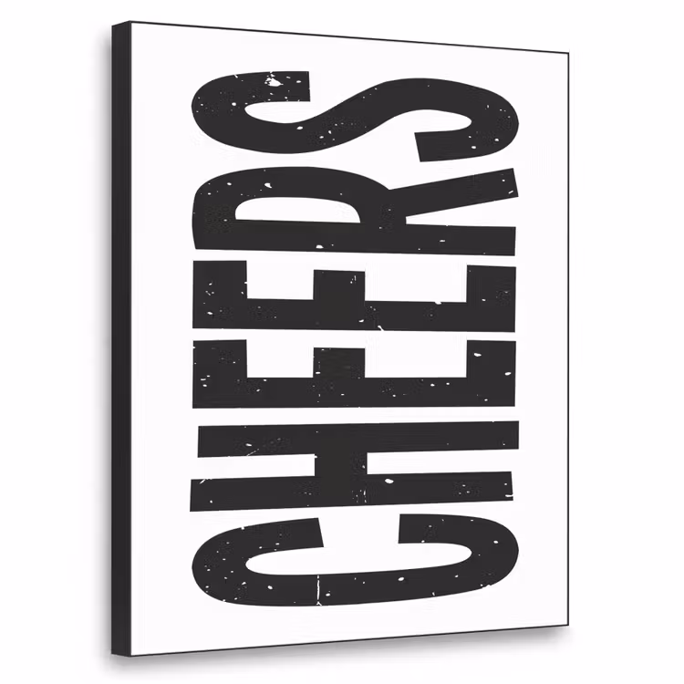 Art Frame - Retro - Cheers - Zwart - Decoratie — 1