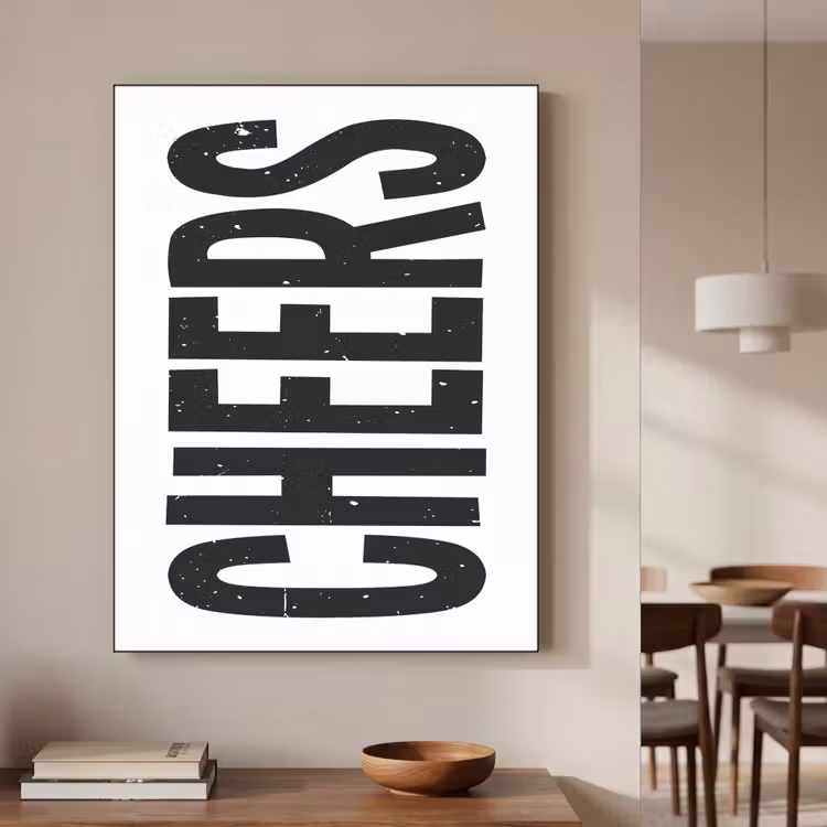 Art Frame - Retro - Cheers - Zwart - Decoratie — 7