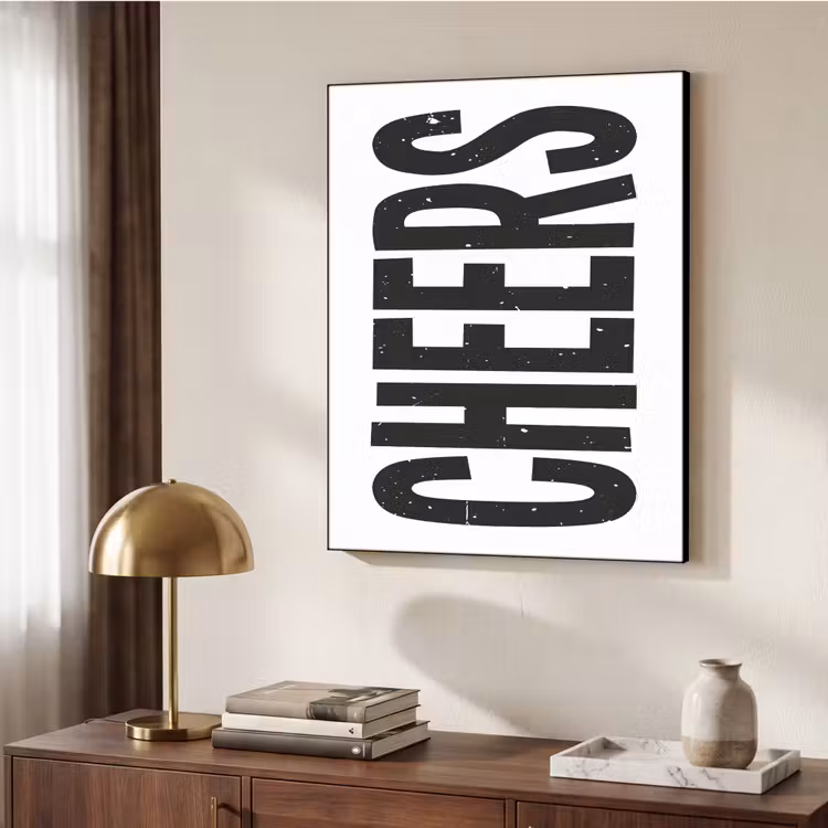 Art Frame - Retro - Cheers - Zwart - Decoratie — 9