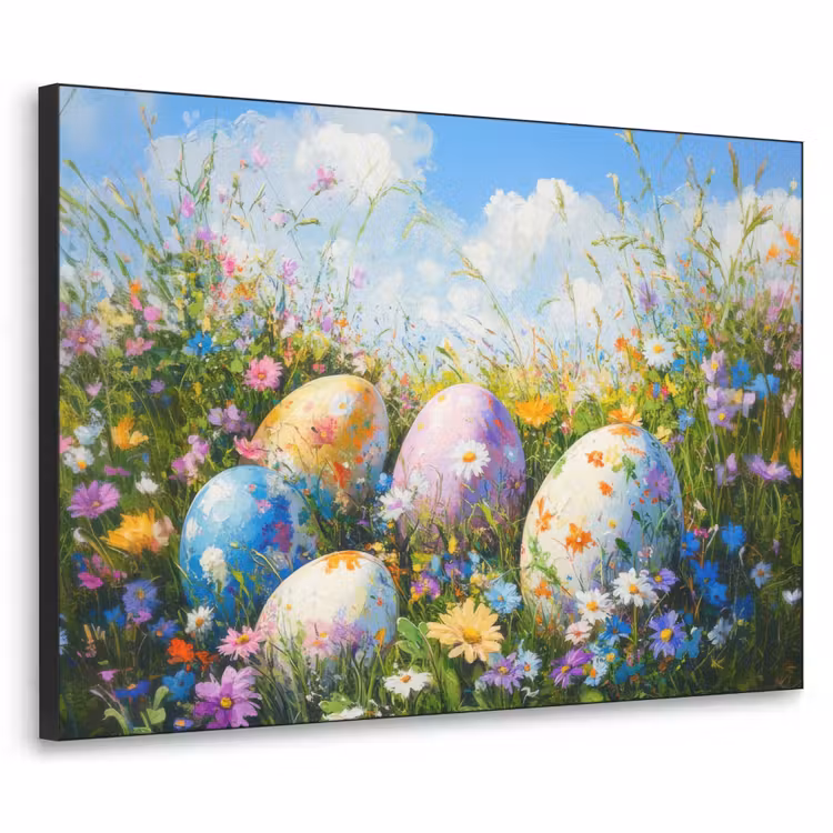 Art Frame - Grasveld - Eieren - Bloemen — 1