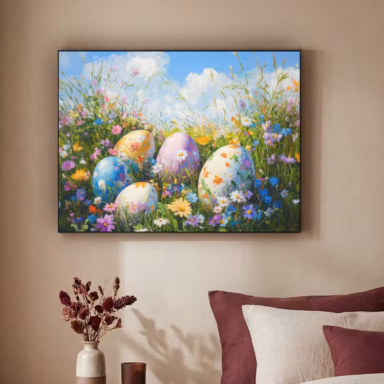 Art Frame - Grasveld - Eieren - Bloemen — 3