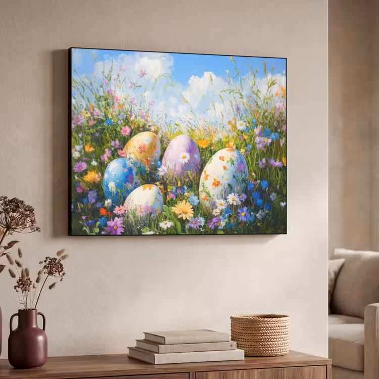 Art Frame - Grasveld - Eieren - Bloemen — 7