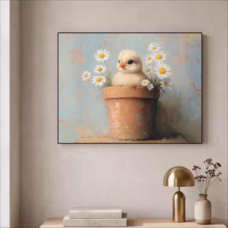 Art Frame - Bloempot - Kuiken - Bloemetjes — 5
