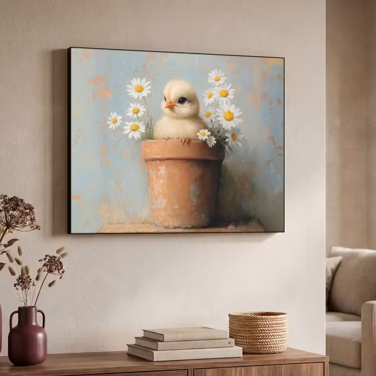 Art Frame - Bloempot - Kuiken - Bloemetjes — 7