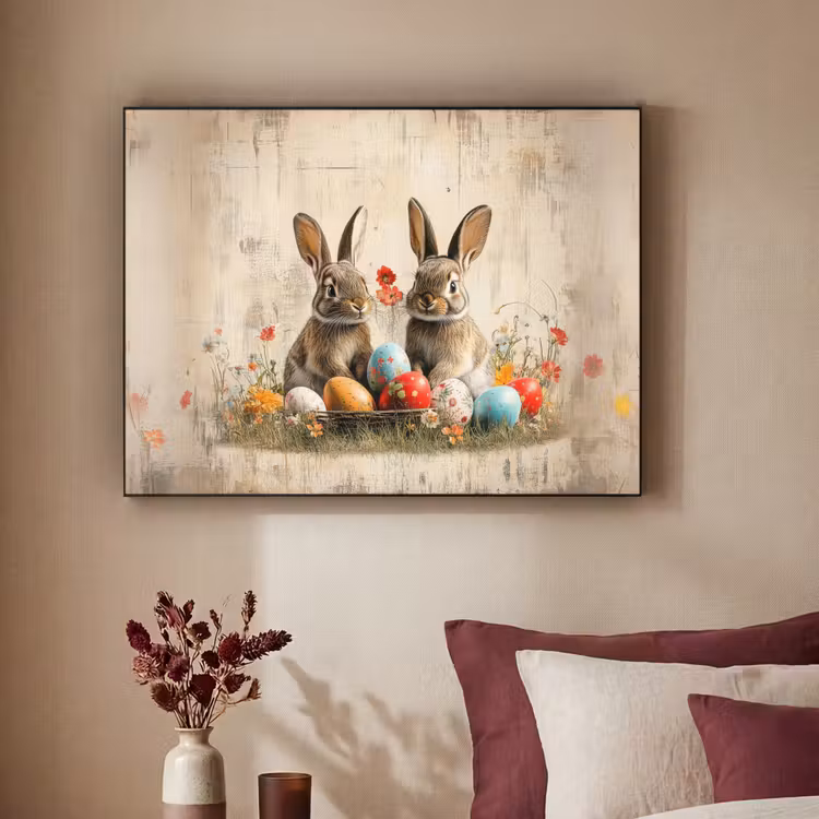 Art Frame - Konijnen - Bloemen - Eieren — 3