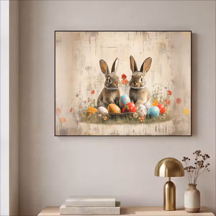 Art Frame - Konijnen - Bloemen - Eieren — 5