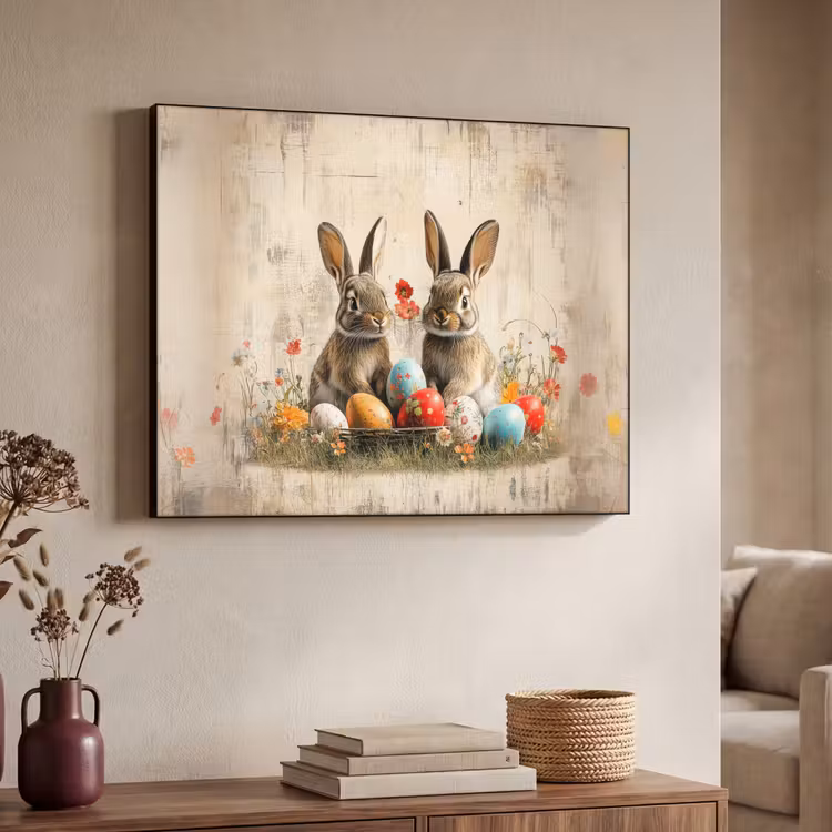 Art Frame - Konijnen - Bloemen - Eieren — 7