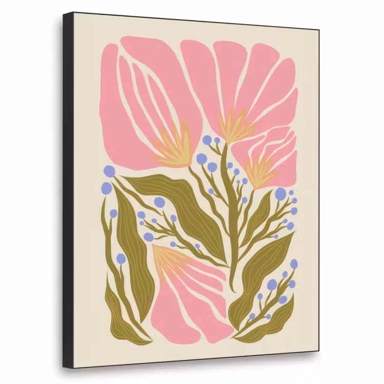 Art Frame - Bloemen - Bladeren - Abstract - Roze — 1