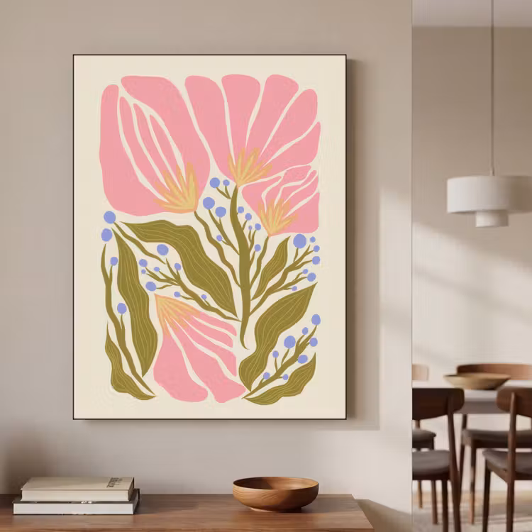Art Frame - Bloemen - Bladeren - Abstract - Roze — 7