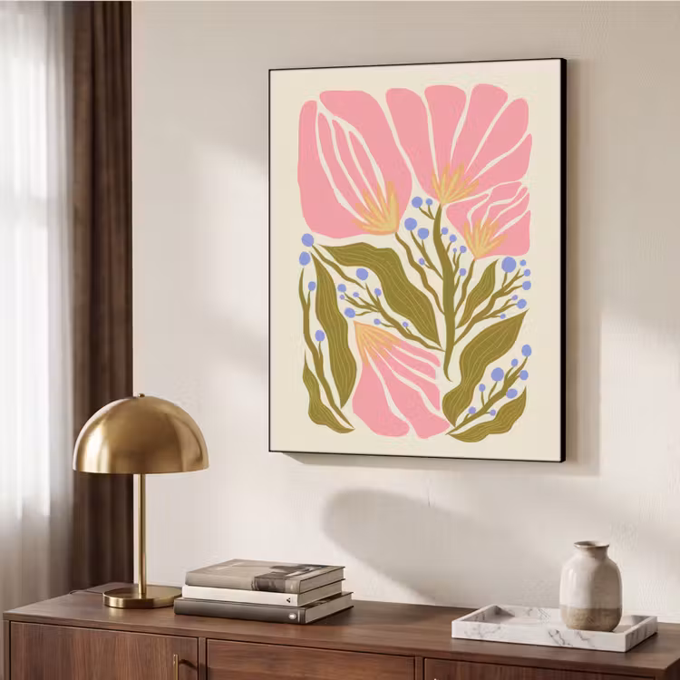 Art Frame - Bloemen - Bladeren - Abstract - Roze — 9