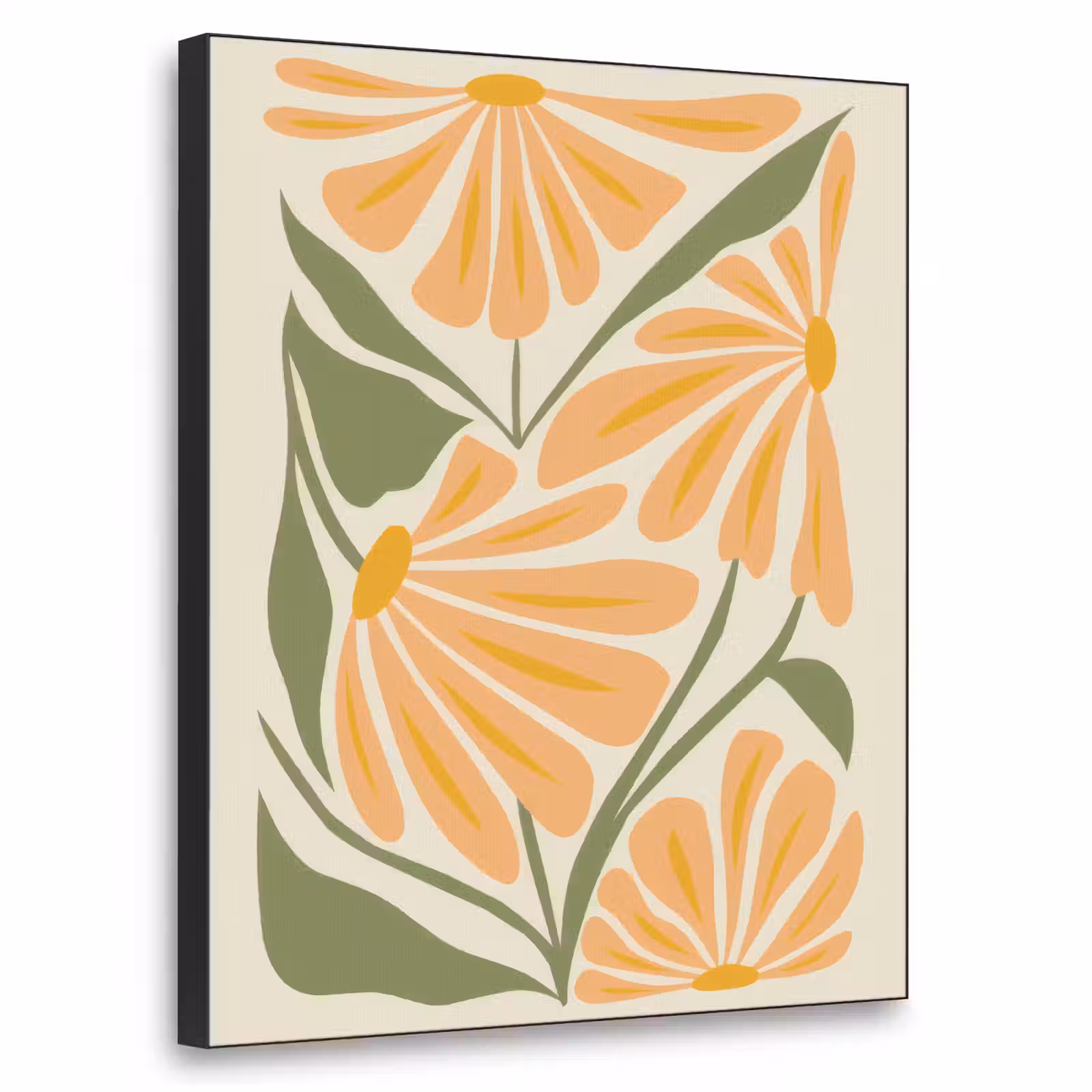 Art Frame - Blaadjes - Zachtoranje - Bloemen — 1